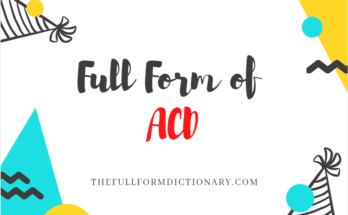 full form of ACD