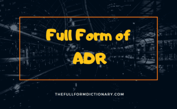 full form of adr