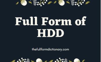 full form of hdd