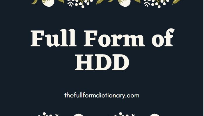 full form of hdd